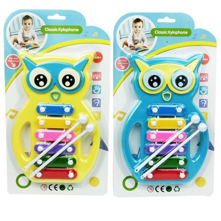 Đàn gõ Xylophone hình cú mèo đáng yêu Toys House màu xanh 0820-TH-FF-0101-B