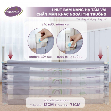 Thanh chắn giường điều chỉnh độ cao 4Babies 015 Hello Baby 1.8M