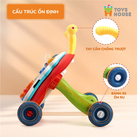 Bàn chơi đa năng có nhạc kiêm xe tập đi 2 trong 1 Toyshouse N6038 - người bạn đồng hành không thể thiếu của bé