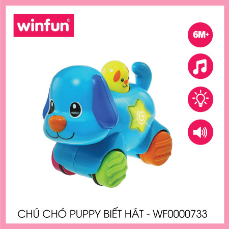 WF000733 Chú chó Puppy biết đi, có đèn nhạc vui nhộn Winfun