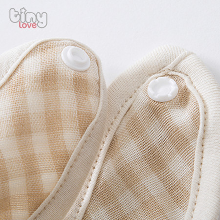 Yếm chữ U giữ ấm cổ 100% ORGANIC cotton Tinylove, màu be