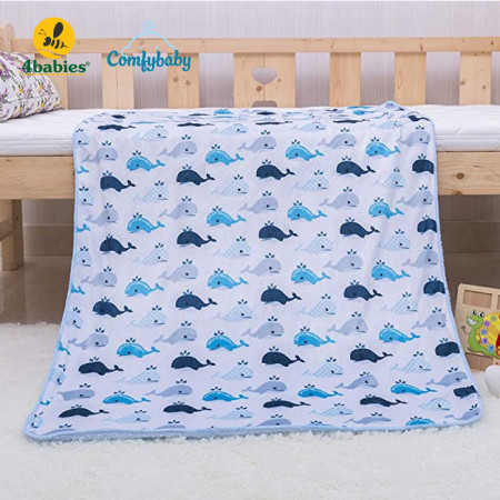 Chăn lông tuyết mịn 2 lớp 4Babies - Comfybaby 0821-4BB-CHAN01 Size 76*102cm