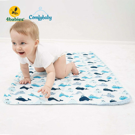 Chăn lông tuyết mịn 2 lớp 4Babies - Comfybaby 0821-4BB-CHAN01 Size 76*102cm