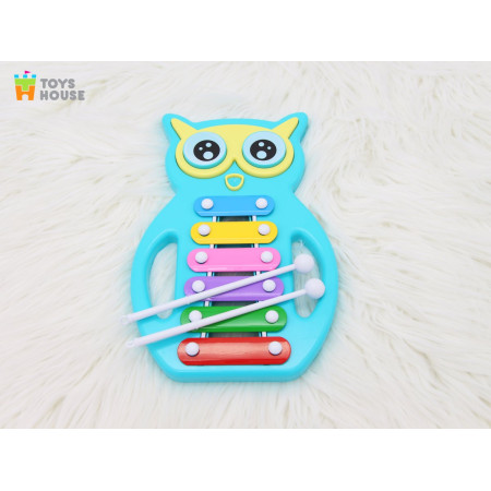 Đàn gõ Xylophone hình cú mèo đáng yêu Toys House màu xanh 0820-TH-FF-0101-B