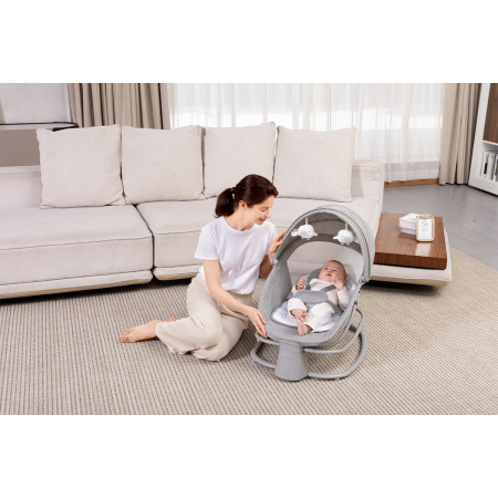 Nôi ru ngủ thư giãn kết hợp ghế ngồi ăn dặm, ghế ngồi đọc sách cho bé Mastela 8081- 8085 - 8087