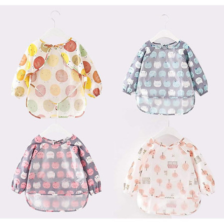 Áo yếm ăn dặm chống thấm dài tay cho bé Mastela (size 0-1 tuổi,size 1-2 tuổi và size 2-4 tuổi)