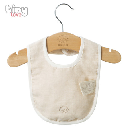 Yếm chữ U giữ ấm cổ 100% ORGANIC cotton Tinylove, màu be