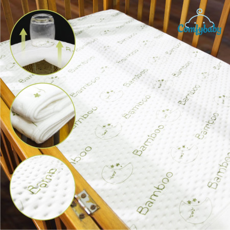 Tấm lót chống thấm thay tã cho bé 4 lớp vải sợi tre Bamboo Comfybaby, kích thước 50*70cm CF1120-PAD1-S