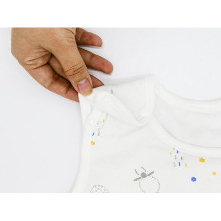 Túi ngủ mùa đông Tinylove TL1020-TNN cotton trần bông, khóa kéo bên hông,màu trắng họa tiết cho bé.
