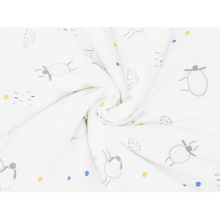 Túi ngủ mùa đông Tinylove TL1020-TNN cotton trần bông, khóa kéo bên hông,màu trắng họa tiết cho bé.