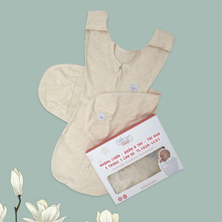 Nhộng chũn kiêm quấn ủ và túi ngủ cho bé 3 trong 1 TinyLove TL1020-CC01 màu be