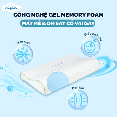 Gối Ngủ Công Nghệ Làm Mát & Kháng Khuẩn Comfy Cool Purotex – Tư Thế Chuẩn, Giấc Ngủ Sâu