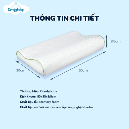 Gối Ngủ Công Nghệ Làm Mát & Kháng Khuẩn Comfy Cool Purotex – Tư Thế Chuẩn, Giấc Ngủ Sâu