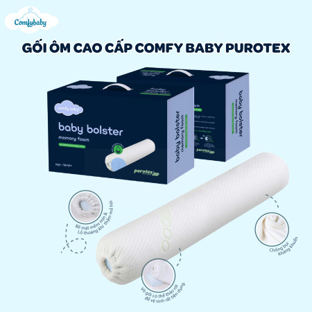 Gối Ôm Cao Cấp Cho Bé Comfy Baby Purotex – Chất Liệu Độc Quyền, Không Xẹp, Kháng Khuẩn