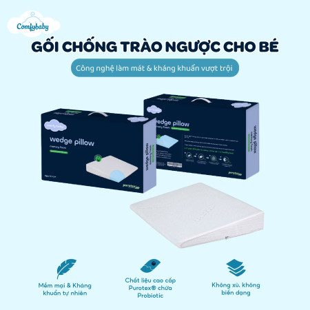 Gối Chống Trào Ngược Cho Bé ComfyBaby – Công nghệ làm mát & kháng khuẩn vượt trội