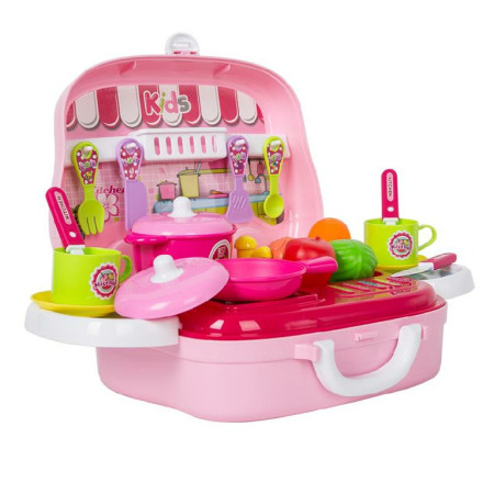 Hộp bếp nấu ăn hình ô tô màu hồng Toys House 008-915