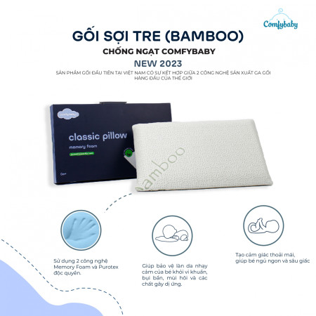 Gối sợi tre (bamboo) chống ngạt Comfybaby