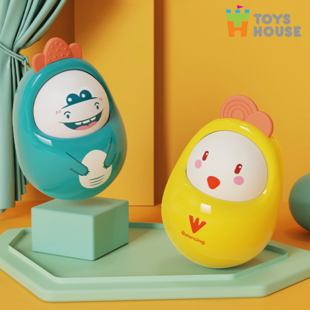 Đồ chơi lật đật cho bé hình khủng long vui vẻ Toyshouse HE0296