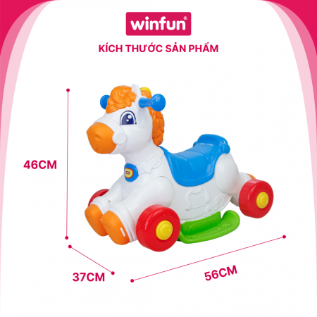 Ngựa bập bênh kết hợp xe chòi chân phát nhạc vui nhộn - Winfun 0760-NL